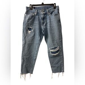 Abercrombie & Fitch Relaxed Blue Ripped Jeans